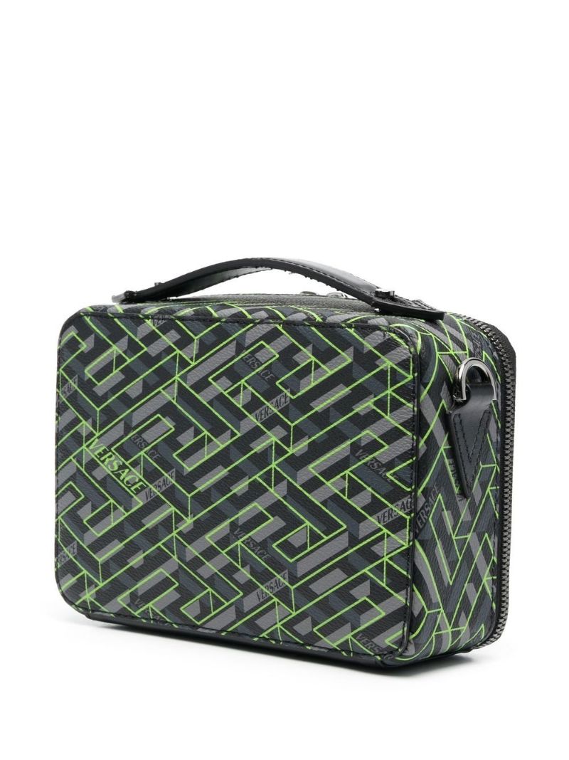 Black La Greca Messenger Bag