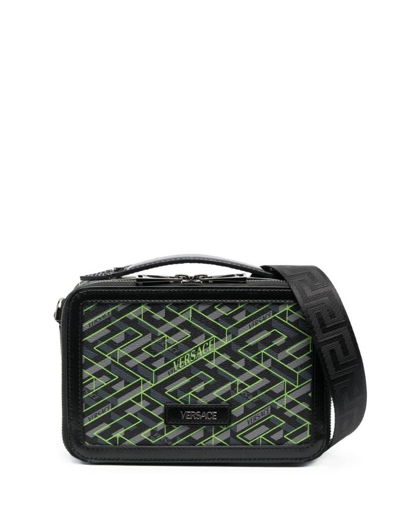 Black La Greca Messenger Bag