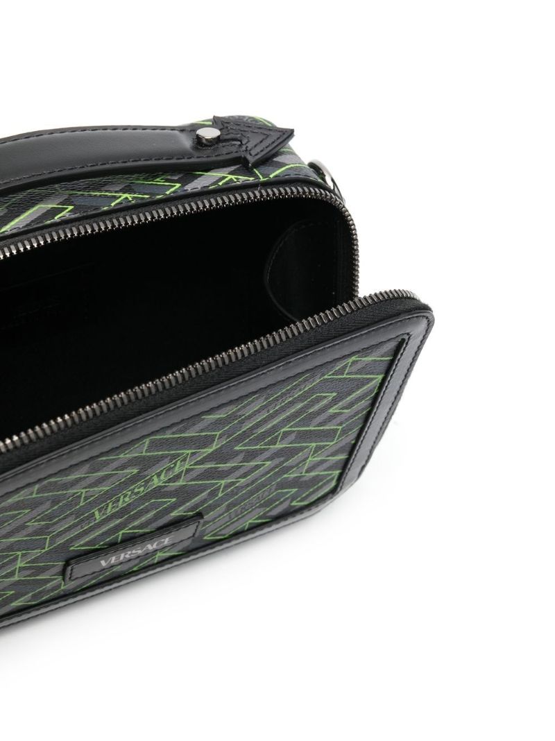 Black La Greca Messenger Bag