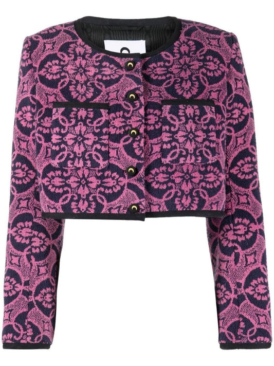 Pink Towels Tailored Cropped Jacket