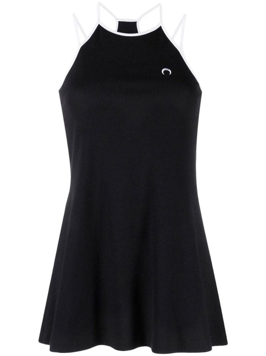 Black Moon Logo Organic Cotton Mini Dress