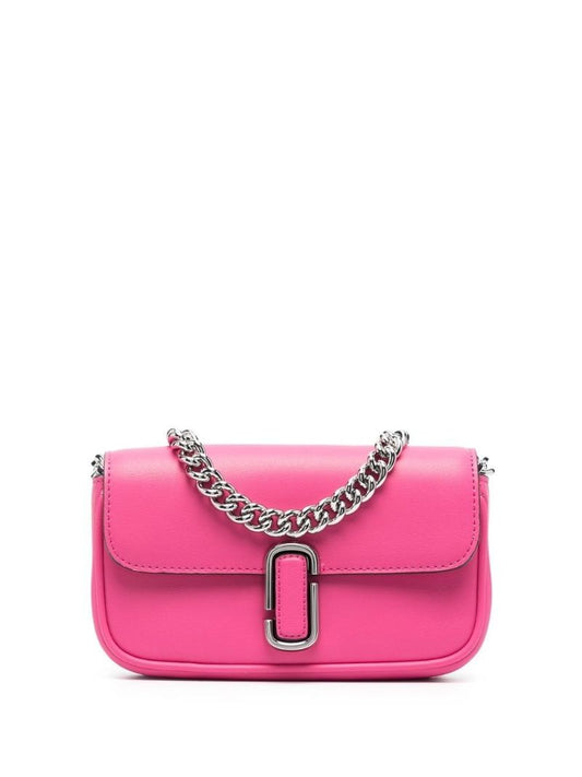Pink J Marc Chain Strap Leather Shoulder Bag