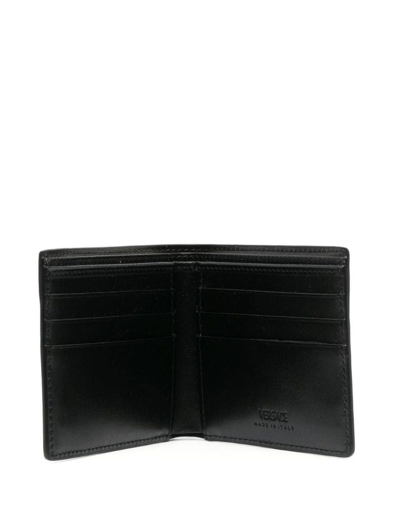 Black La Greca Bi-fold Wallet