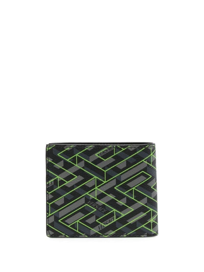 Black La Greca Bi-fold Wallet