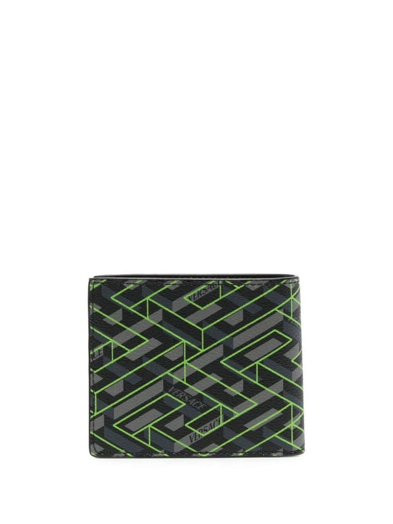 Black La Greca Bi-fold Wallet