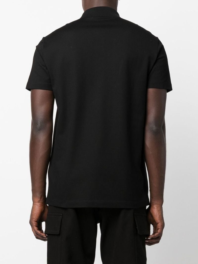 Black Medusa Embroidered Polo Shirt