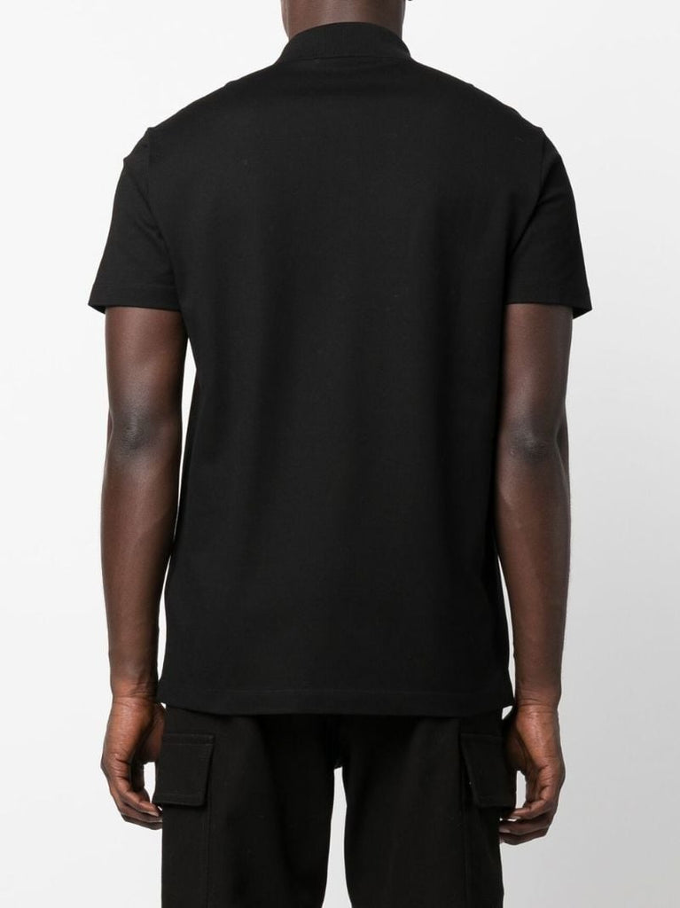 Black Medusa Embroidered Polo Shirt