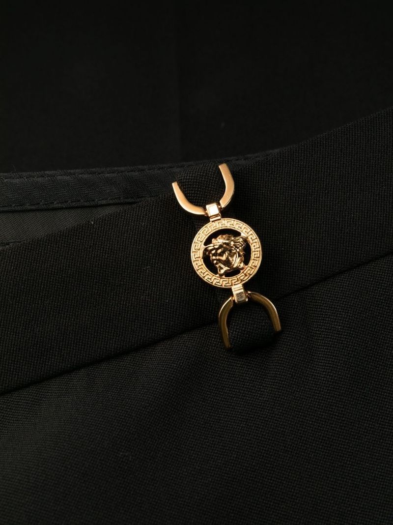 Black Flared Wool Trousers