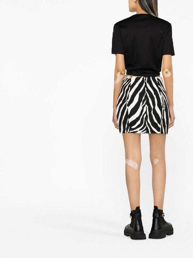 Black Safety Pin Cropped T-shirt