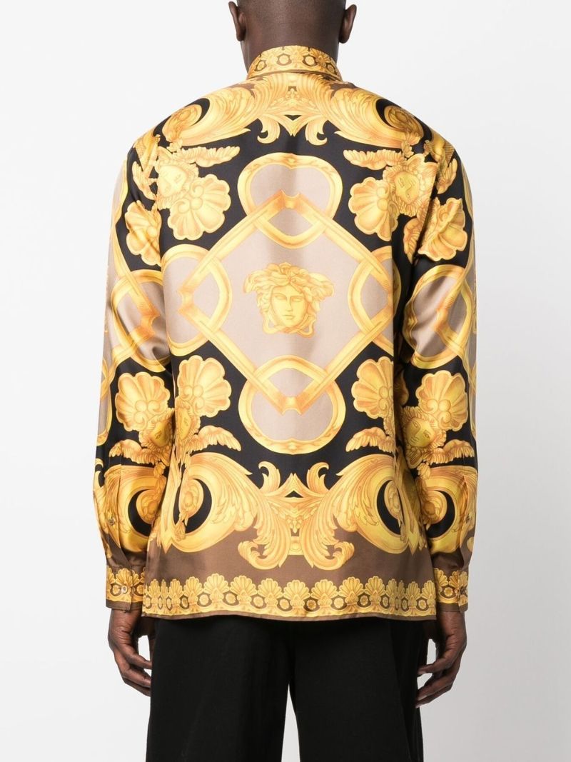 Brown Barocco 660 Silk Shirt