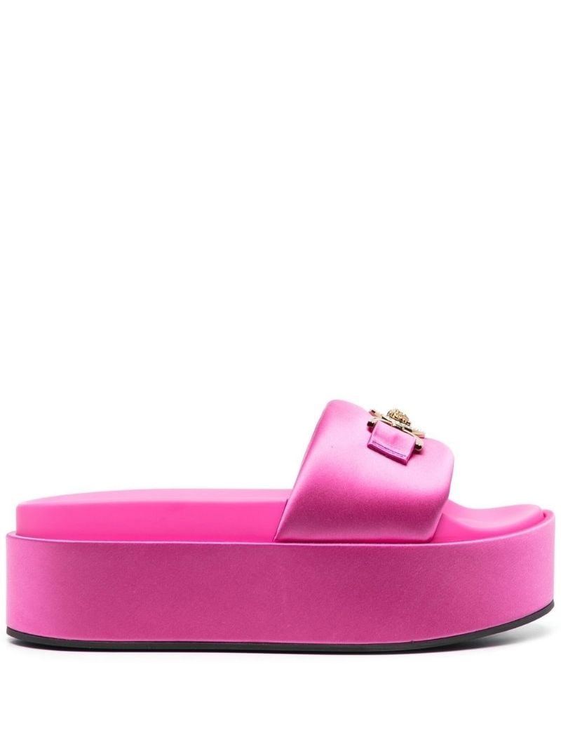 Pink Medusa Head Plaque Sandals