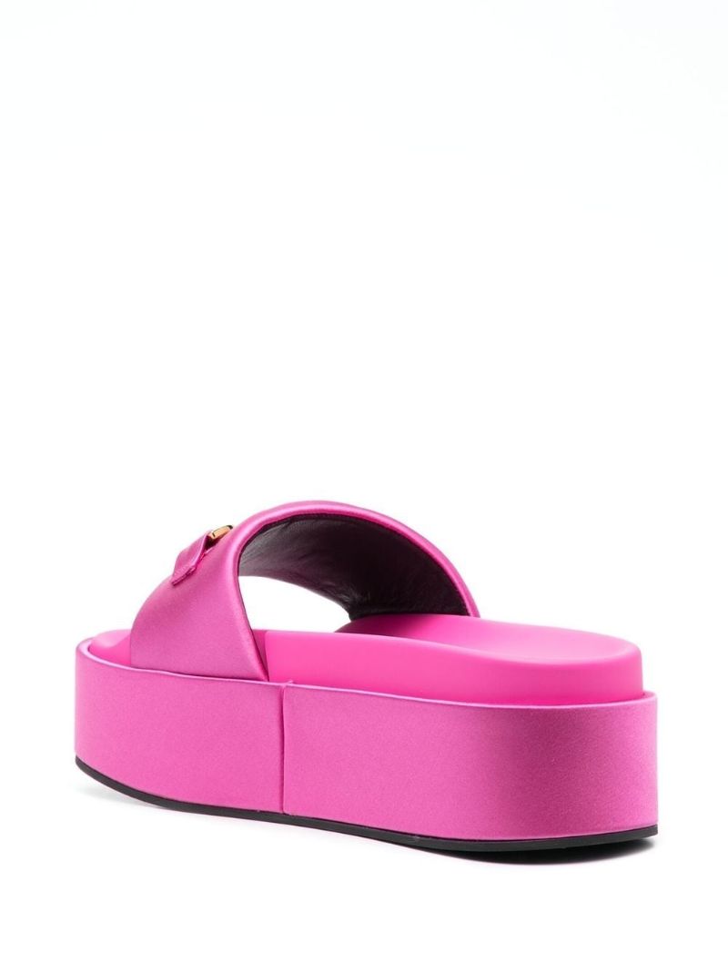 Pink Medusa Head Plaque Sandals