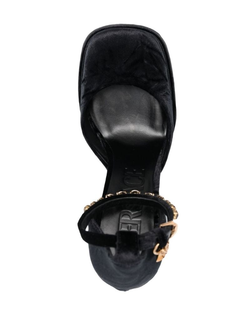 Black Medusa Aevitas 155 Velvet Platform Pumps