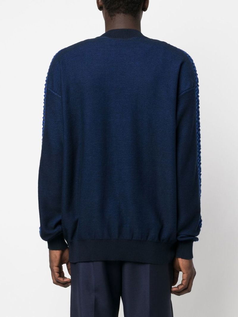 Blue La Greca Medusa Terry Sweater