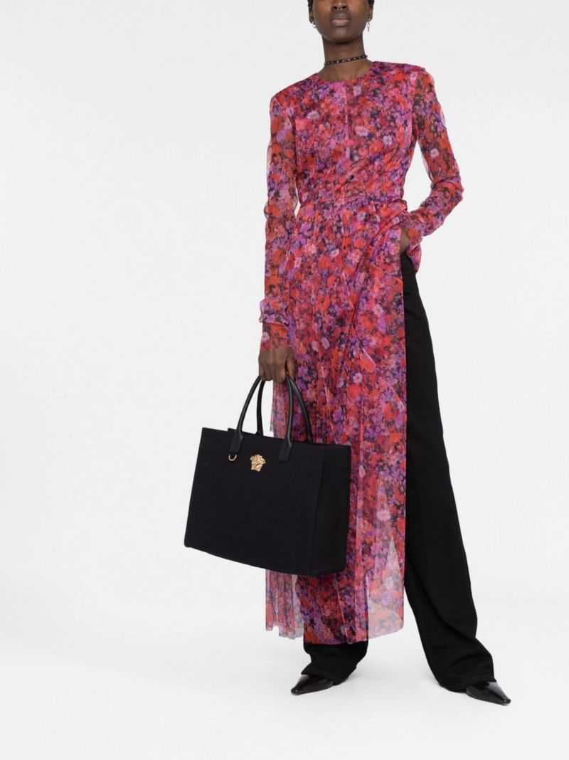 Black La Medusa Small Tote Bag