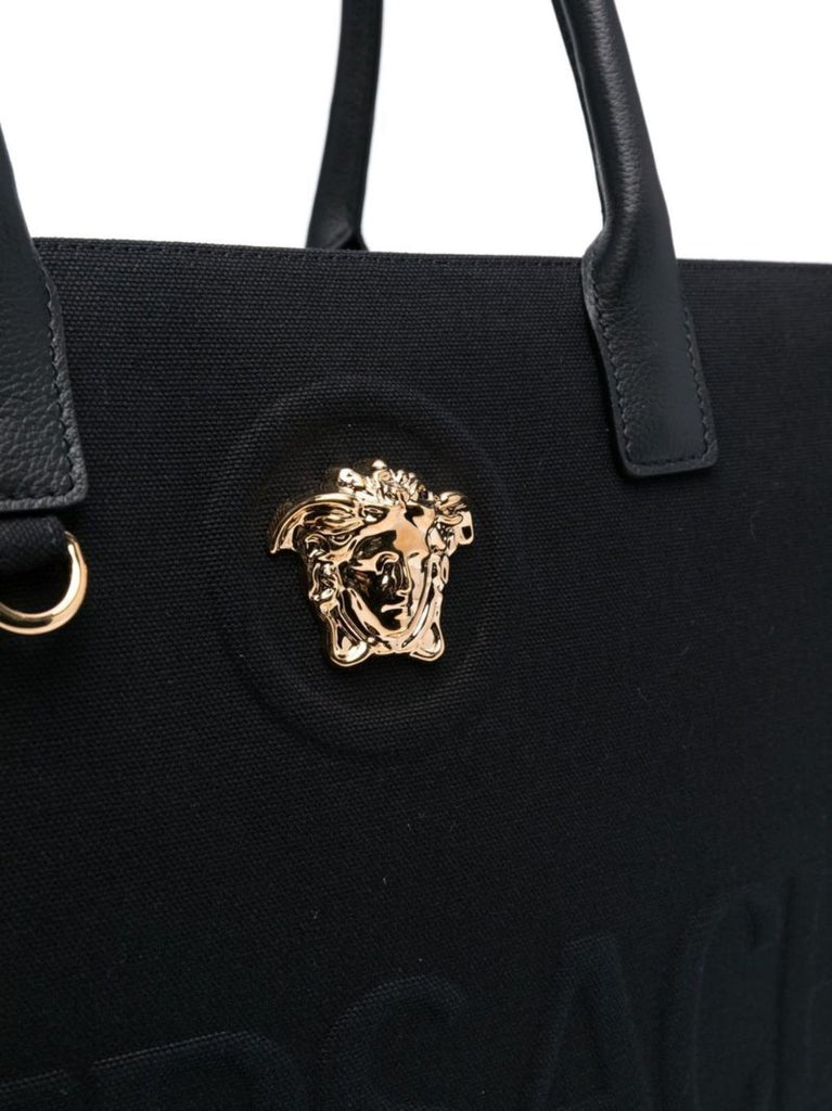 Black La Medusa Small Tote Bag