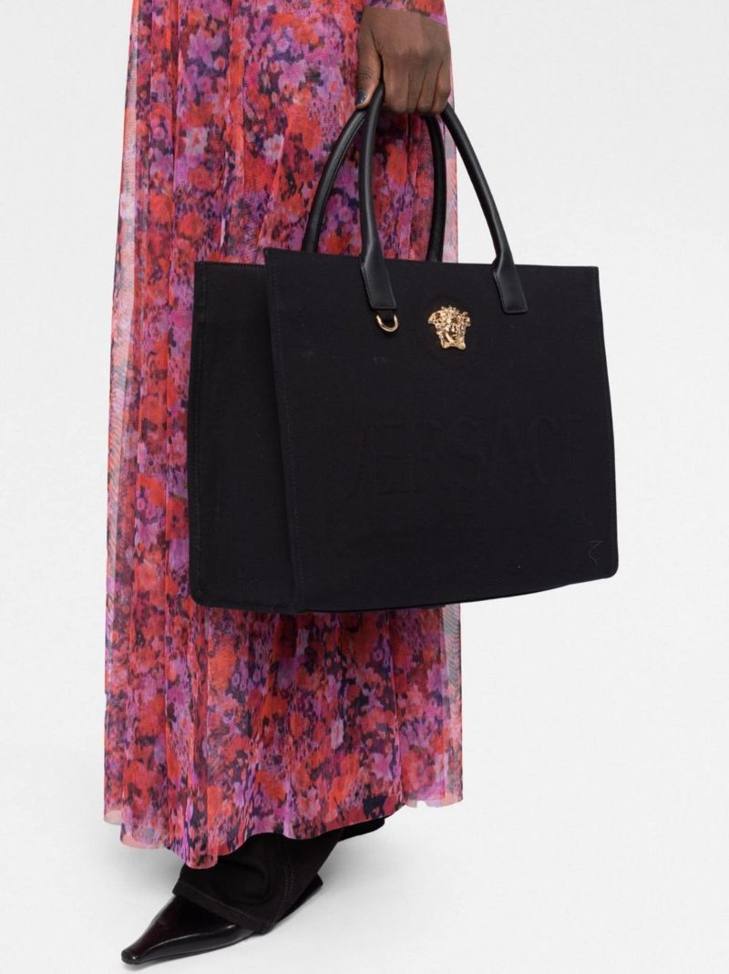 Black La Medusa Small Tote Bag