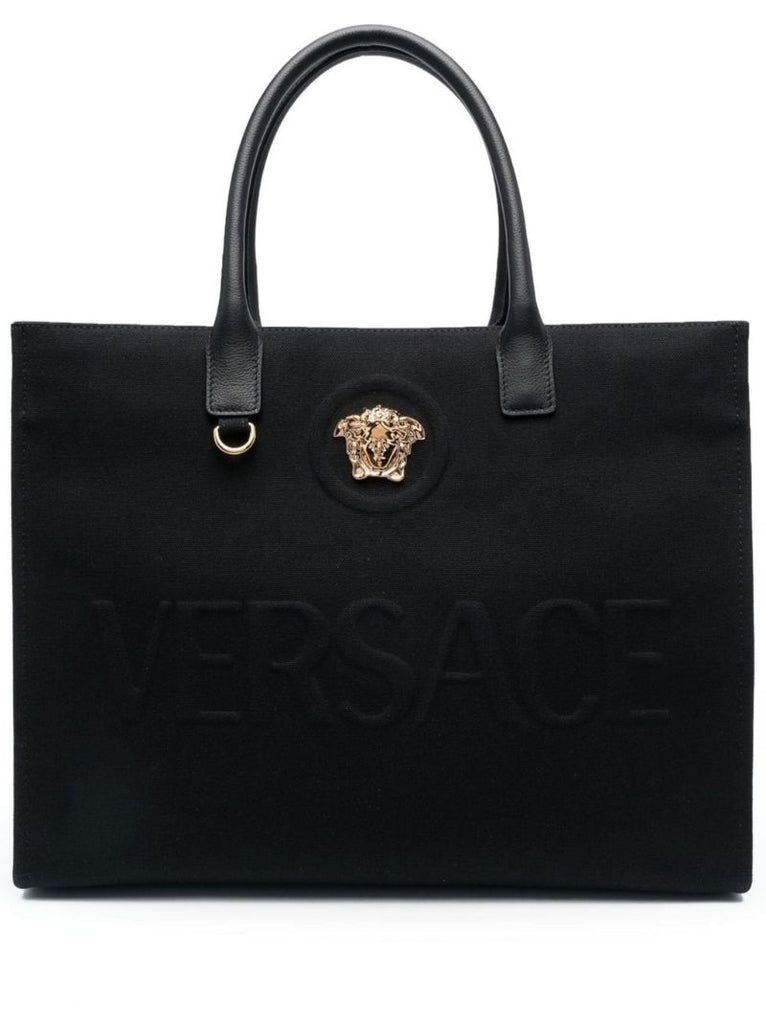 Black La Medusa Small Tote Bag