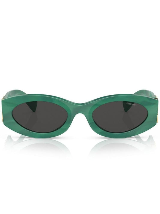 Green Oval Cat Eye Sunglasses