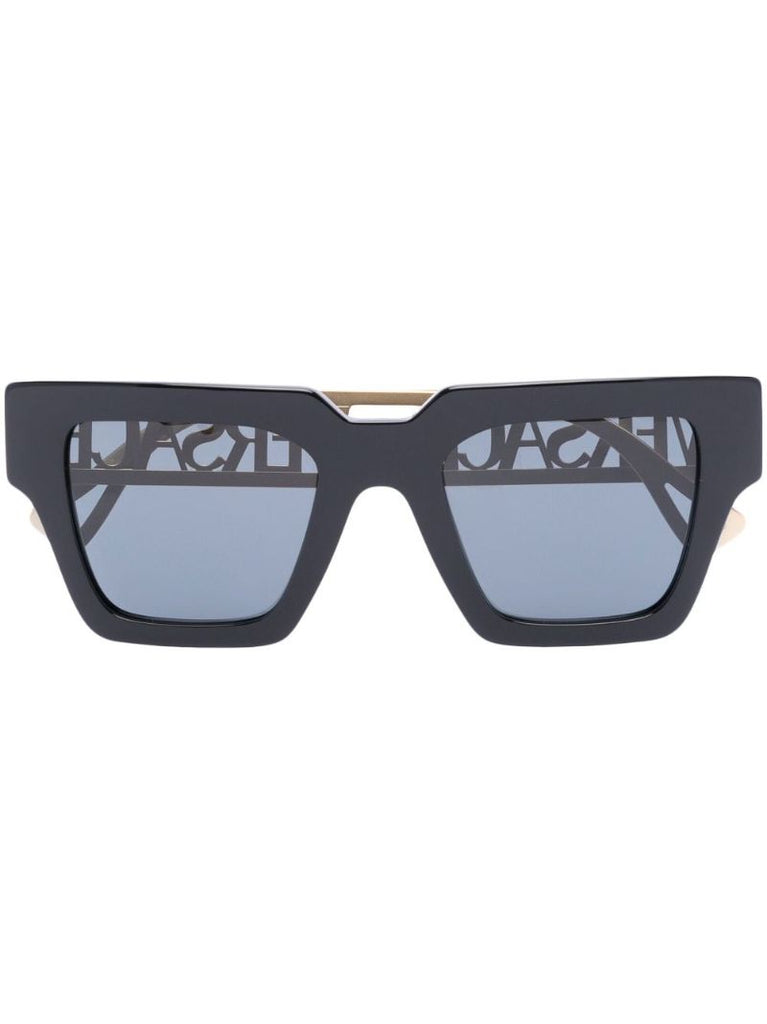 Black Logo Plaque Sunglasses