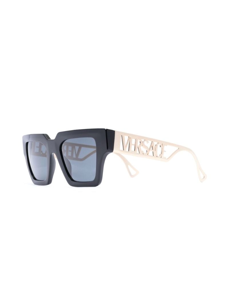 Black Logo Plaque Sunglasses