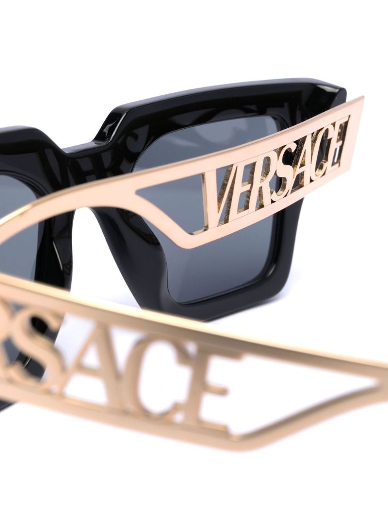 Black Logo Plaque Sunglasses