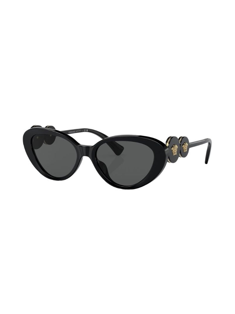 Black Medusa Plaque Sunglasses