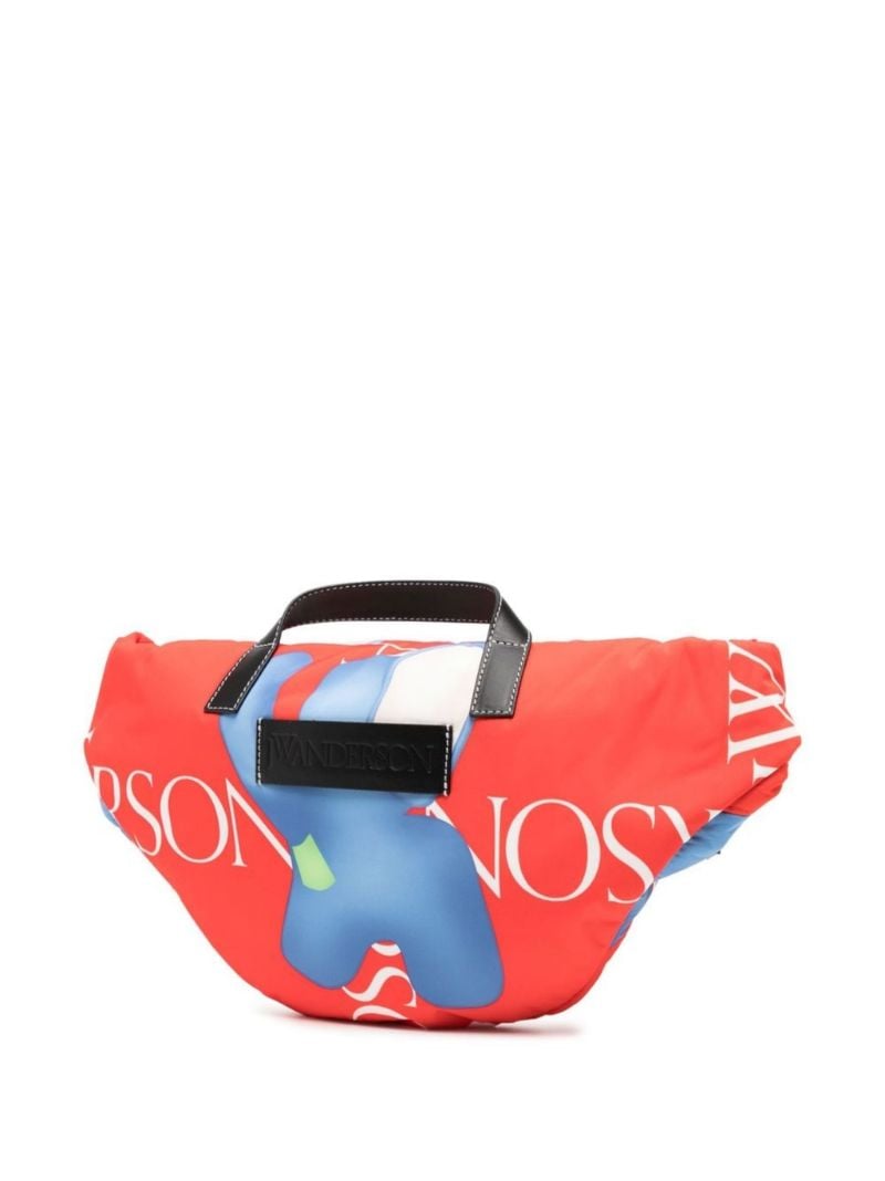 Red Elephant Print Belt Bag