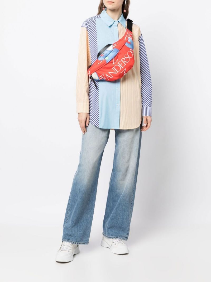 Red Elephant Print Belt Bag