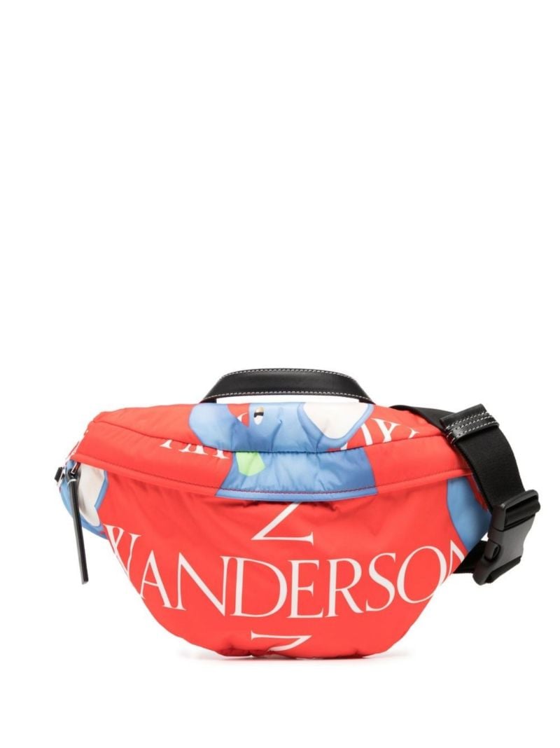 Red Elephant Print Belt Bag