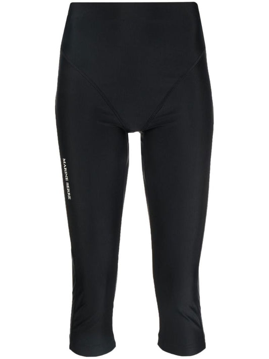 Black Icon Cropped Leggings