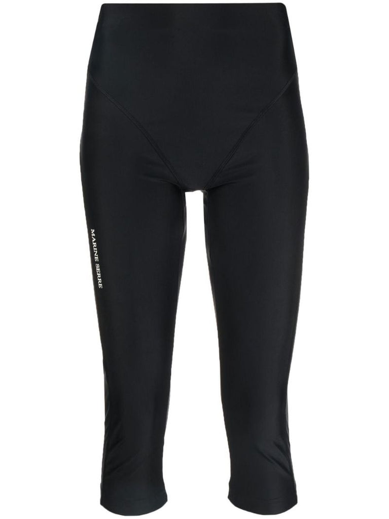 Black Icon Cropped Leggings