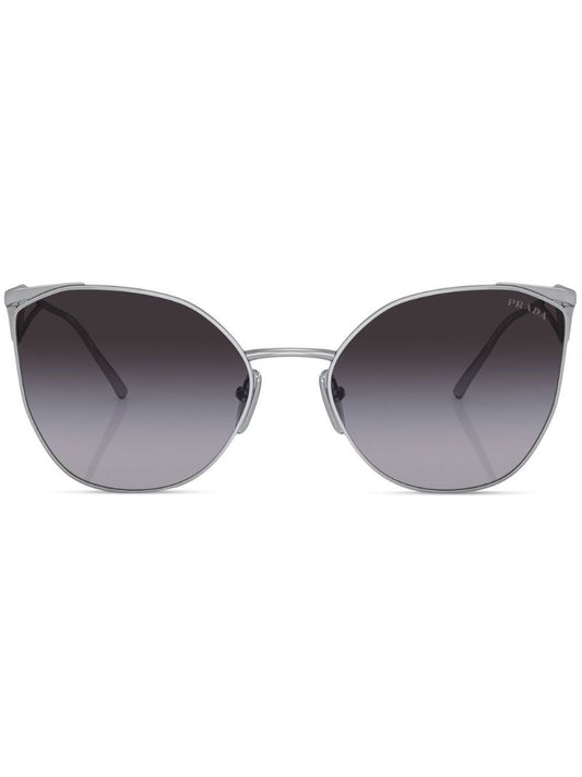 Silver Triangle-logo Cat-eye Sunglasses