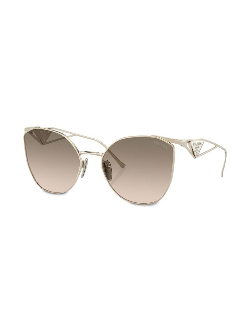 Gold-tone Logo Cat-eye Sunglasses