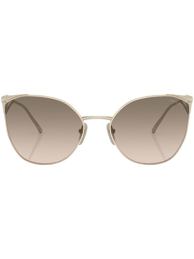 Gold-tone Logo Cat-eye Sunglasses