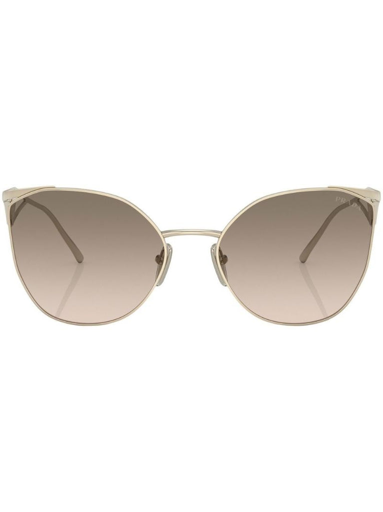 Gold-tone Logo Cat-eye Sunglasses