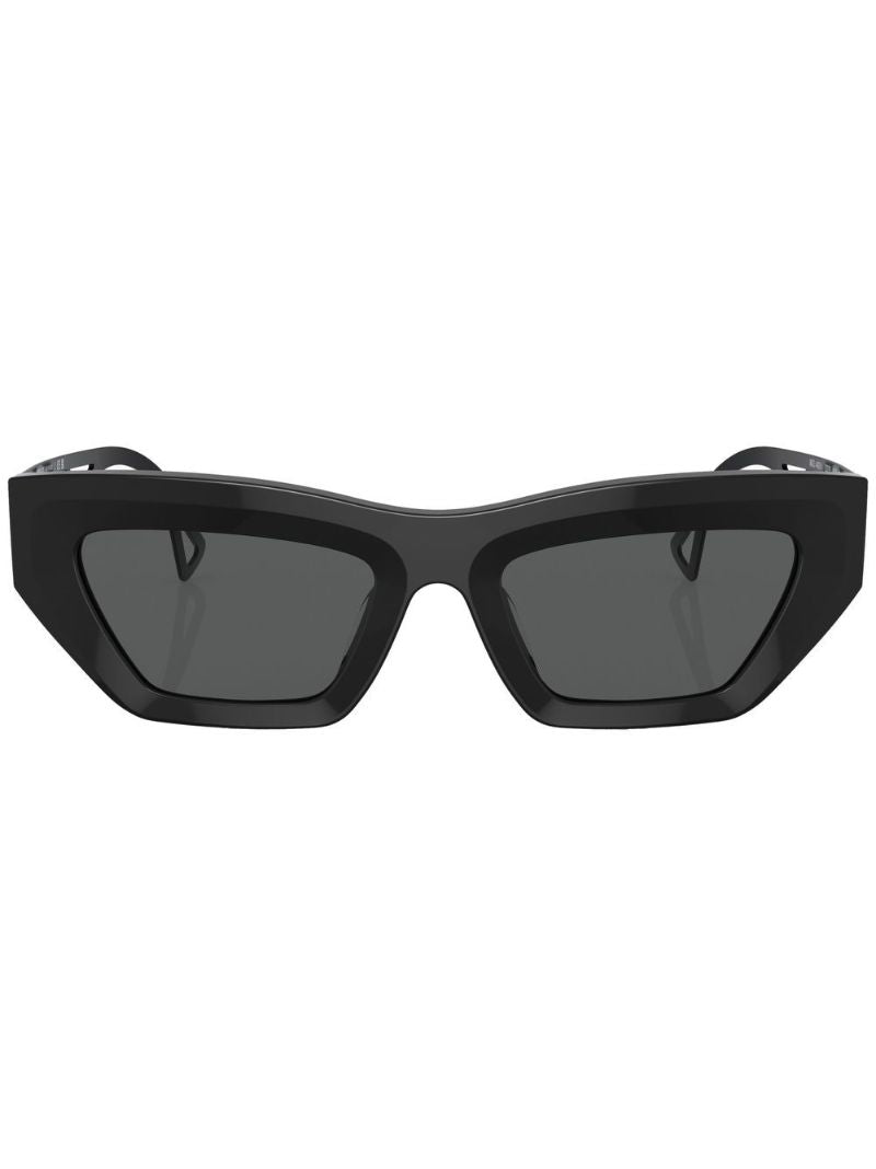 Black Logo Plaque Sunglasses