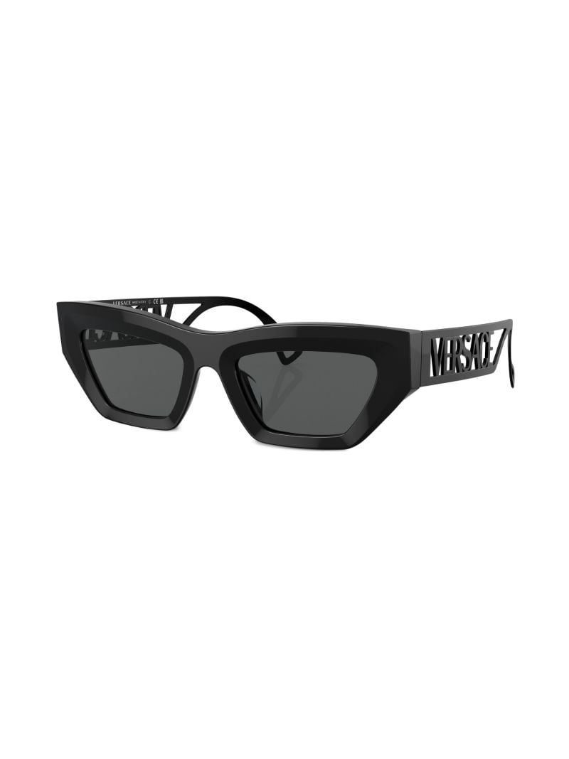 Black Logo Plaque Sunglasses