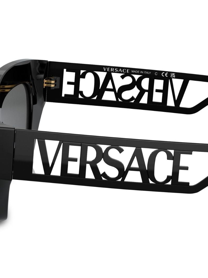 Black Logo Plaque Sunglasses