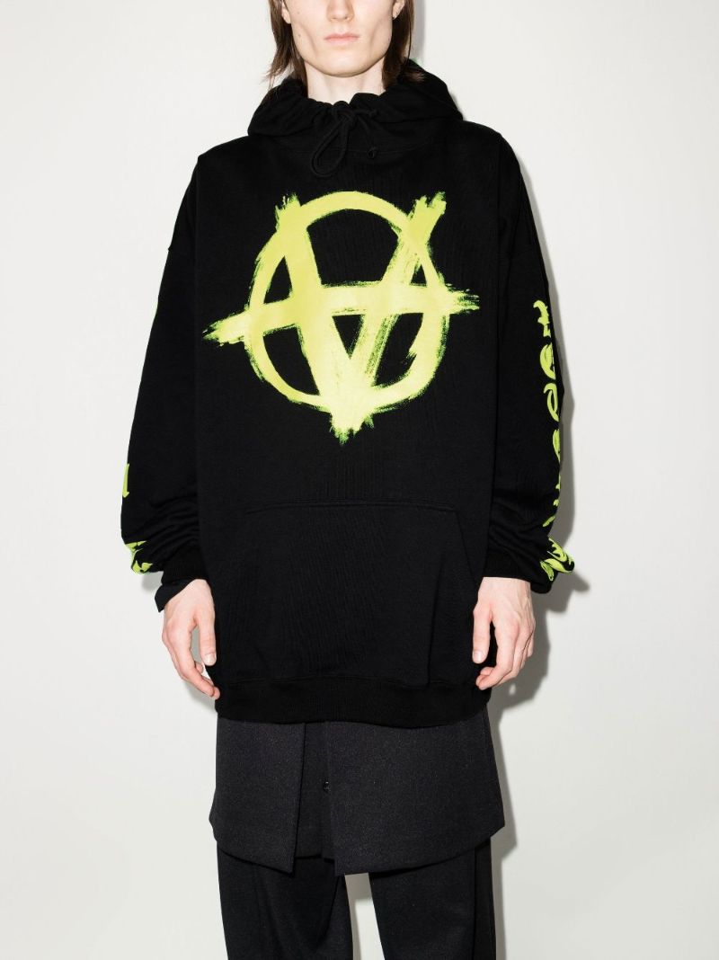 Black Double Anarchy Hoodie