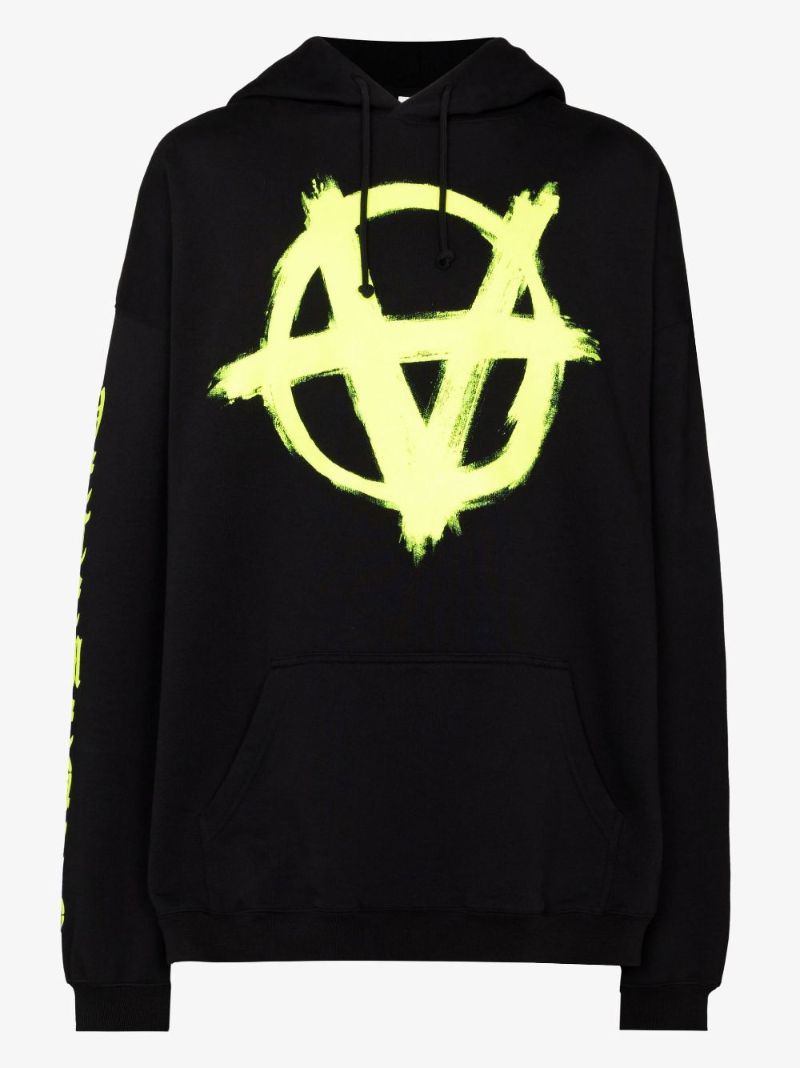 Black Double Anarchy Hoodie