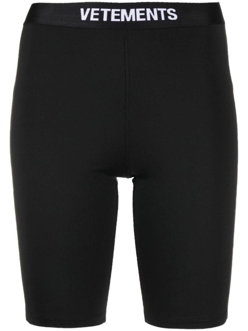 Black Logo Cycling Shorts