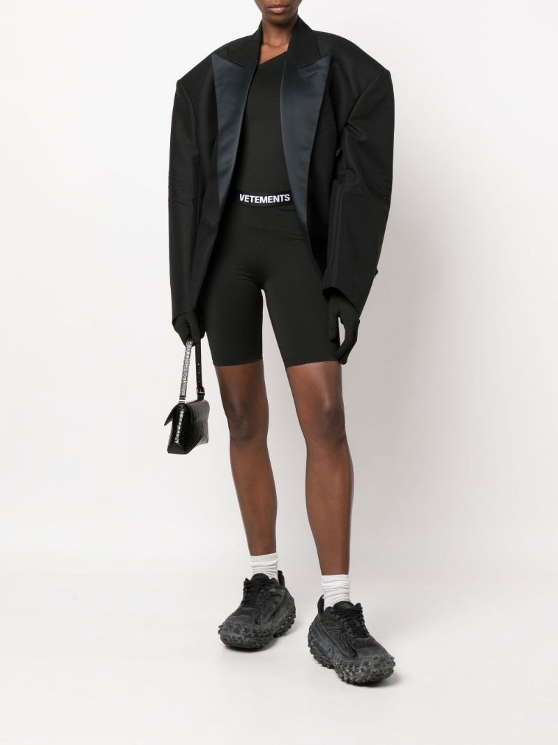 Black Logo Cycling Shorts