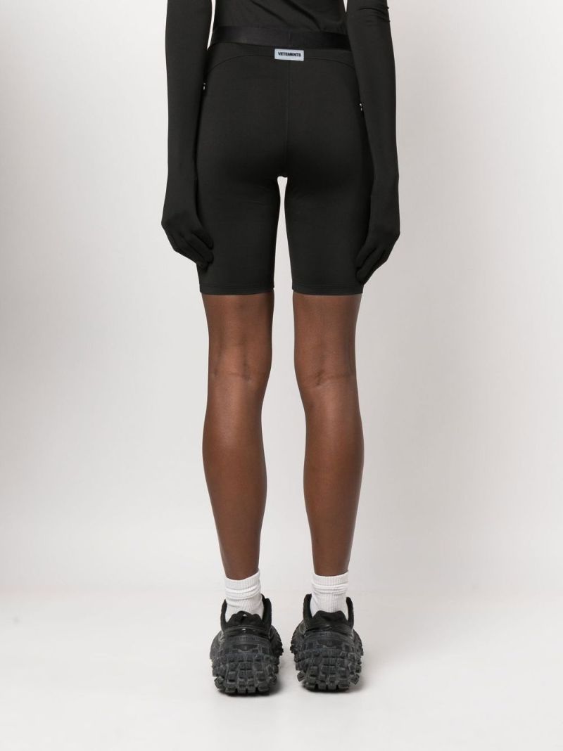 Black Logo Cycling Shorts