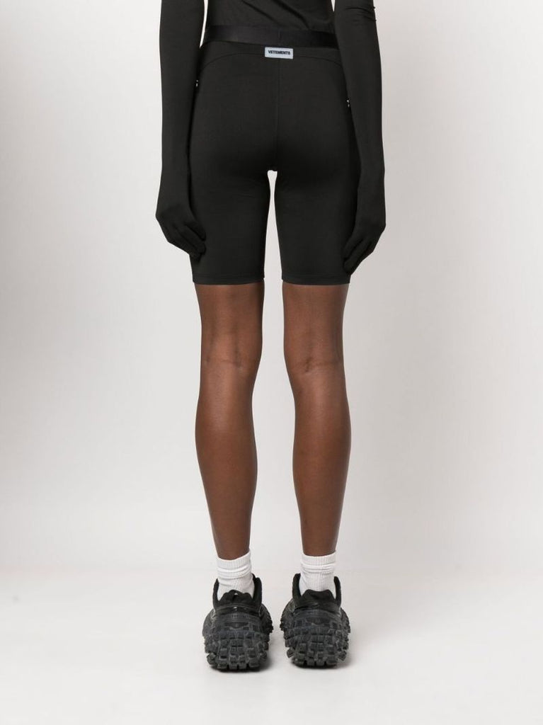 Black Logo Cycling Shorts