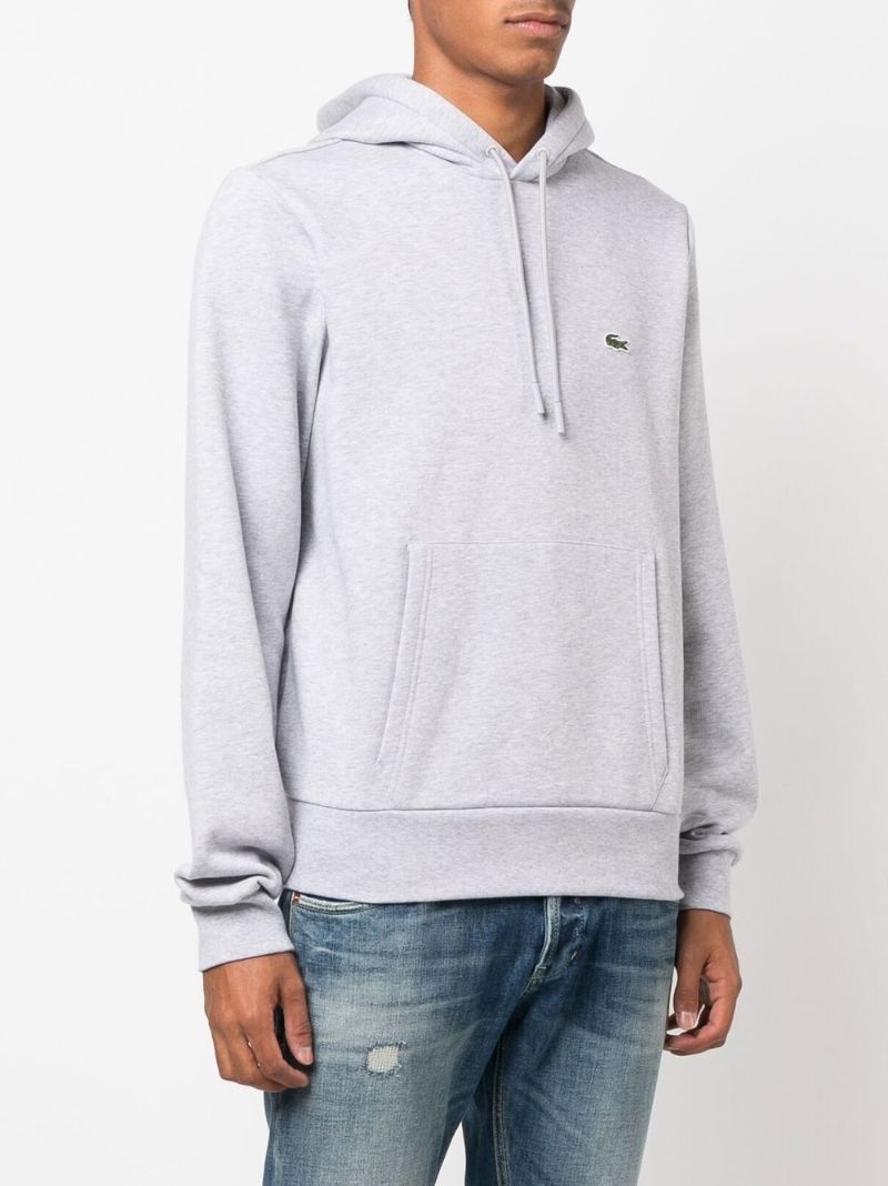 Grey Logo Patch Hoodie