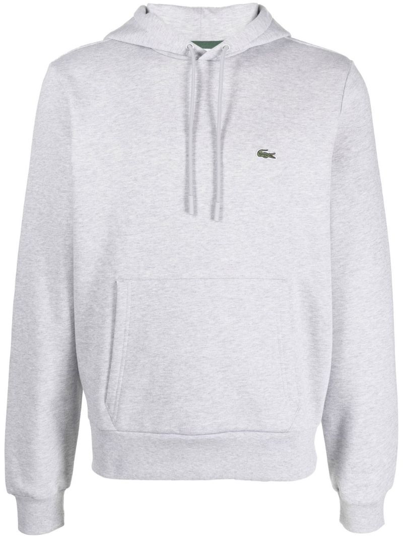 Grey Logo Patch Hoodie