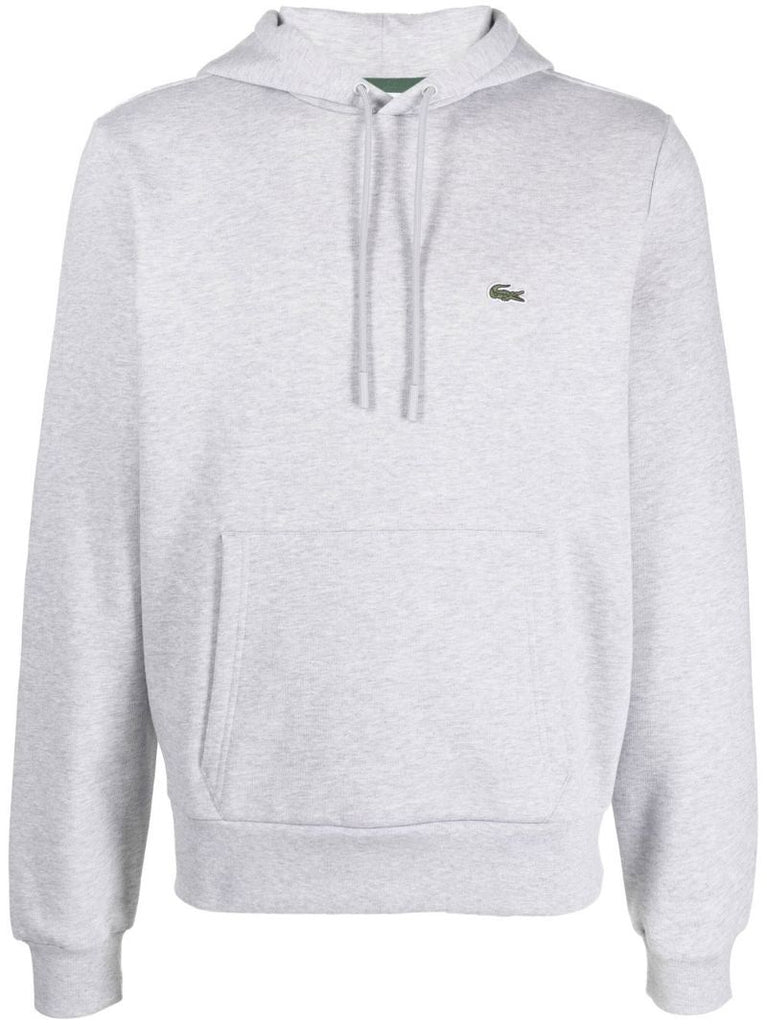 Grey Logo Patch Hoodie