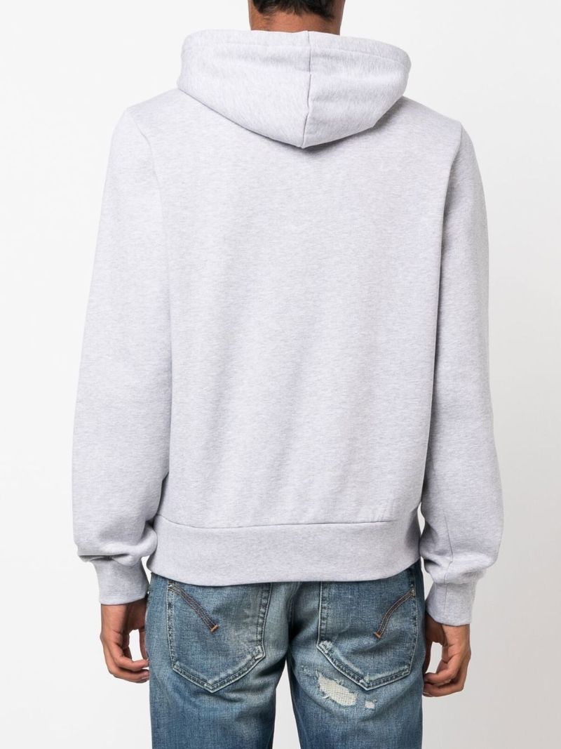 Grey Logo Patch Hoodie