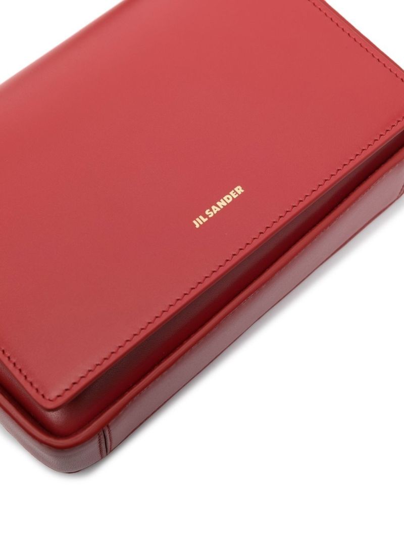 Red Sling Small Leather Shoulder Bag